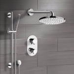 Remer SFR22 Thermostatic Rain Shower System with Handheld, Rain Shower Head, Shower Faucet Set